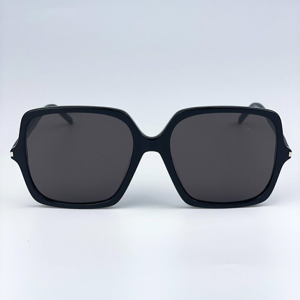 NEW Saint Laurent SL591 001 Black Square Oversized Women Sunglasses